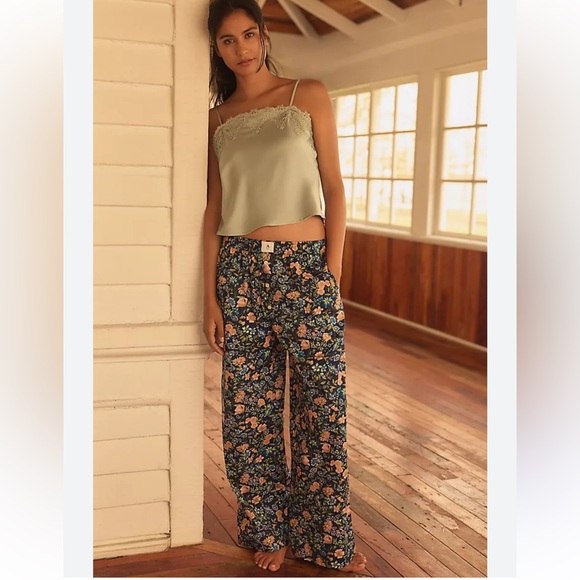 Anthropologie Floral Women's Pants The Wren Boxer large - Picture 2 of 5